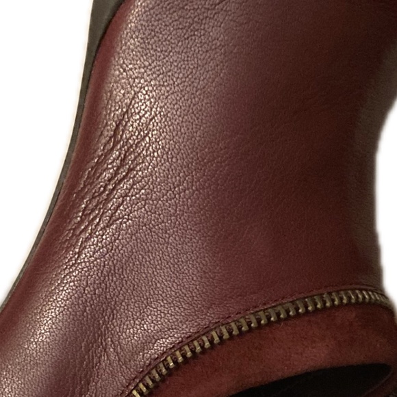 Anne Klein Dalayne Red Leather Ankle Booties - Picture 4 of 12